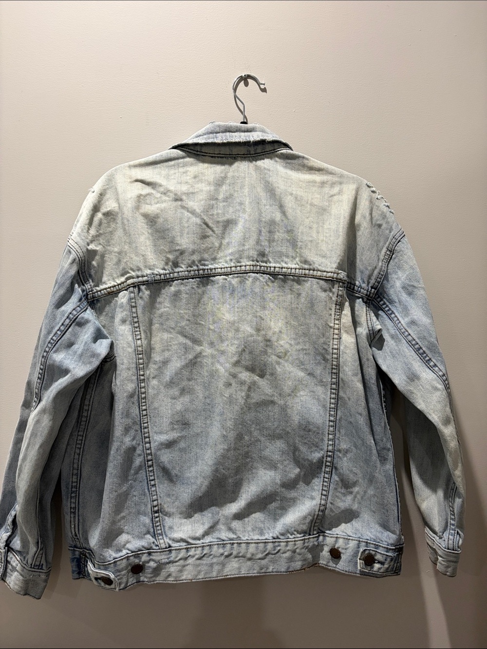 Free People Light Wash Denim Oversized Jacket - Women’s - Picture 2 of 6